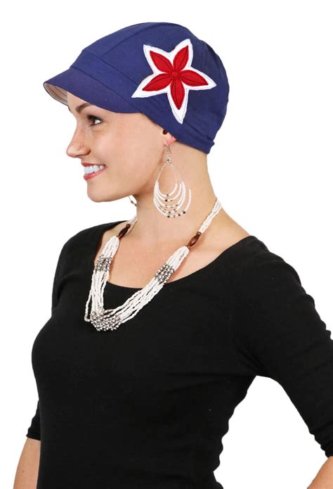 This cute classic is super flattering and so very comfy! The seamless cotton lining features adjustable sizing on the sweatband for additional comfort. . Chemo hats for women